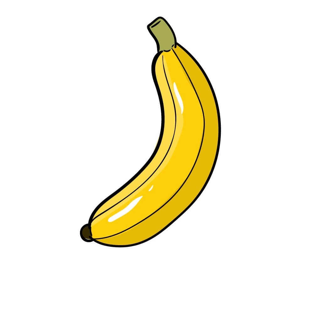 desenho de banana para colorir🍌🍌🍌 
