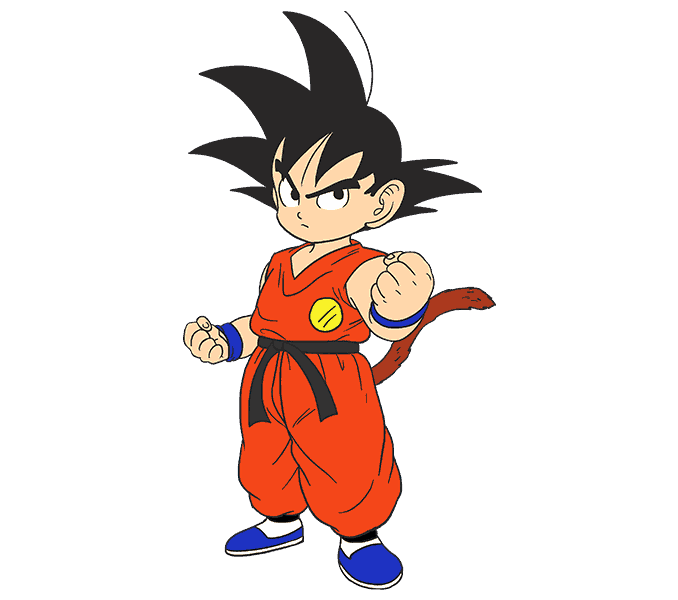 Desenhos de Son Goku - Como desenhar Son Goku passo a passo