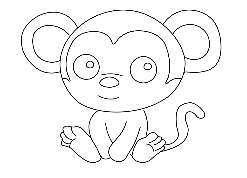 Desenhos de Macaco - Como desenhar Macaco passo a passo