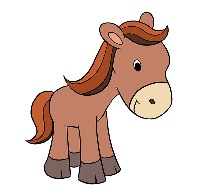Desenho para Fazer - como desenhar um cavalo de frente Desenho
