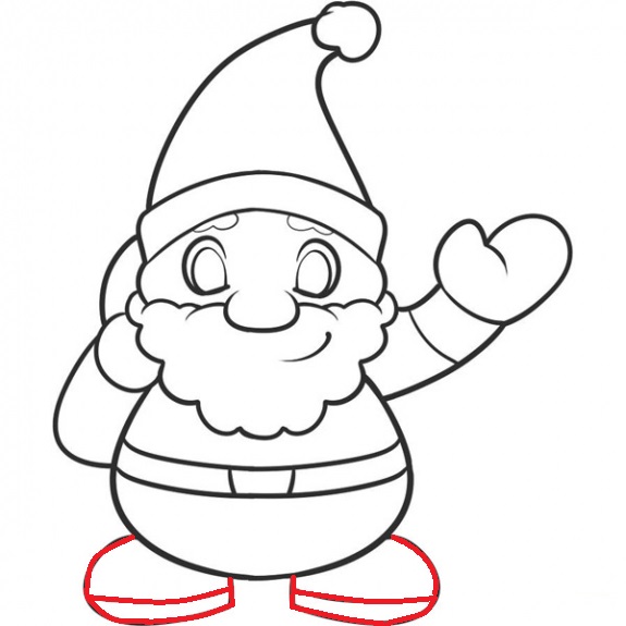 Como Desenhar Pequena Ilustração Vetorial Papai Noel Desenhe Papai Noel  imagem vetorial de NutkinsJ© 626295900