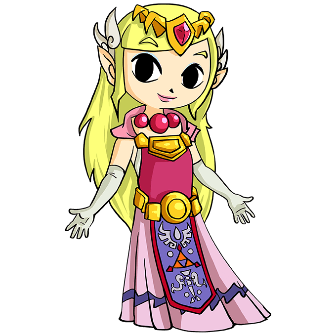 desenhar-Princesa-Zelda-passo-8