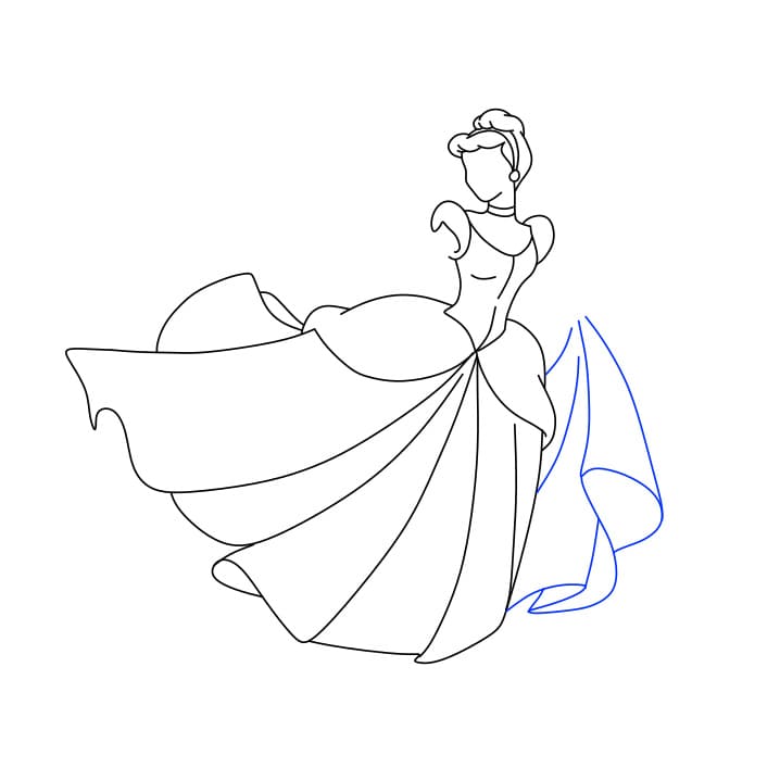 Desenhos de Cinderela - Como desenhar Cinderela passo a passo