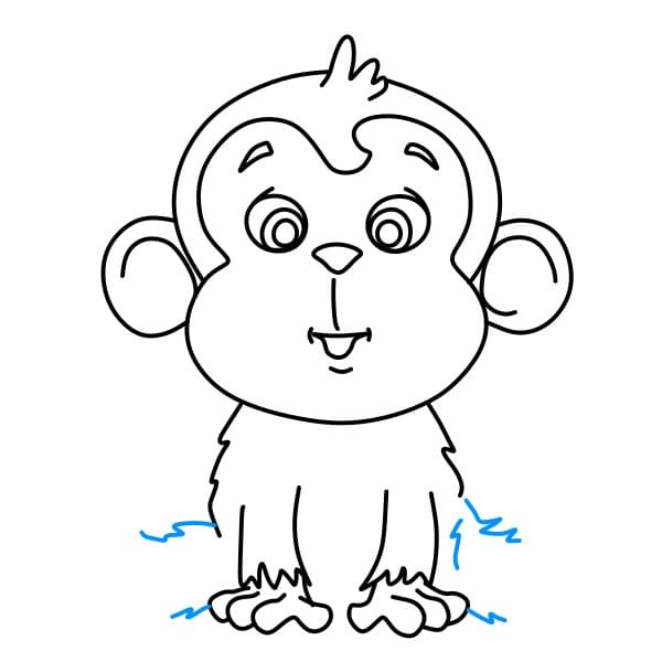 Como desenhar um macaco - Guias fáceis de desenho passo a passo - Howtos de  desenho