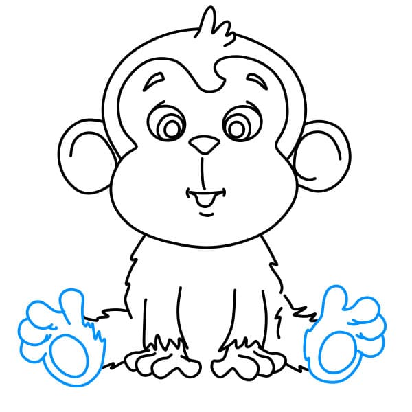 Como desenhar um macaco FACIL passo a passo para crianças e iniciantes 4 