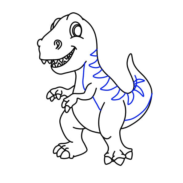 Como Desenhar Uma Ilustração Vetorial Dinossauro Desenhe Dinossauro Passo  Passo imagem vetorial de NutkinsJ© 664489194