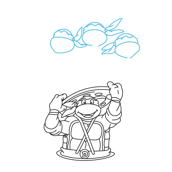 Como desenhar uma tartaruga ninja - Guias fáceis de desenho passo a passo -  Howtos de desenho