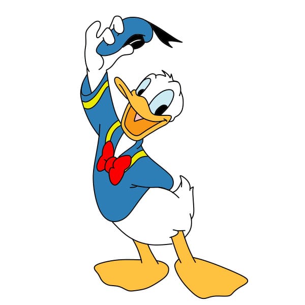 Como-desenhar-o-Pato-Donald-passo12