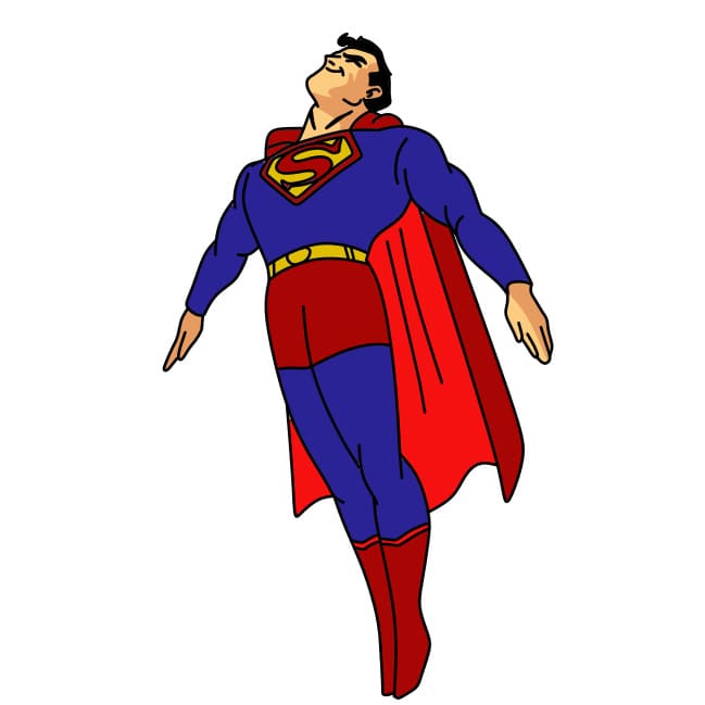 Como-desenhar-o-Superman-passo10-3
