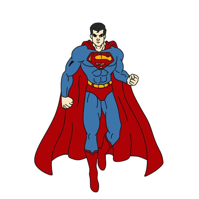Como-desenhar-o-Superman-passo13-4