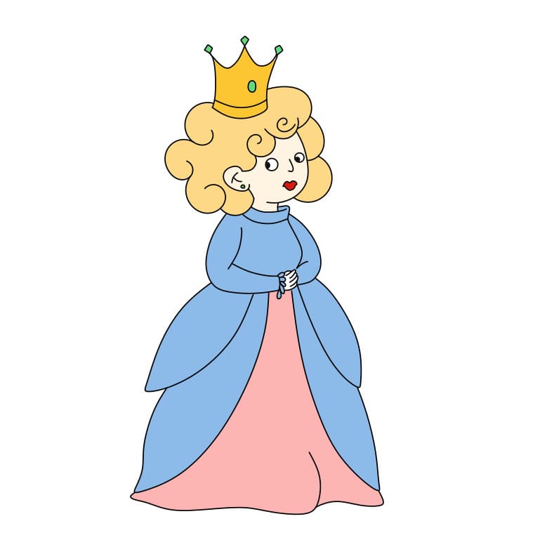 Como desenhar uma rainha dos desenhos animados