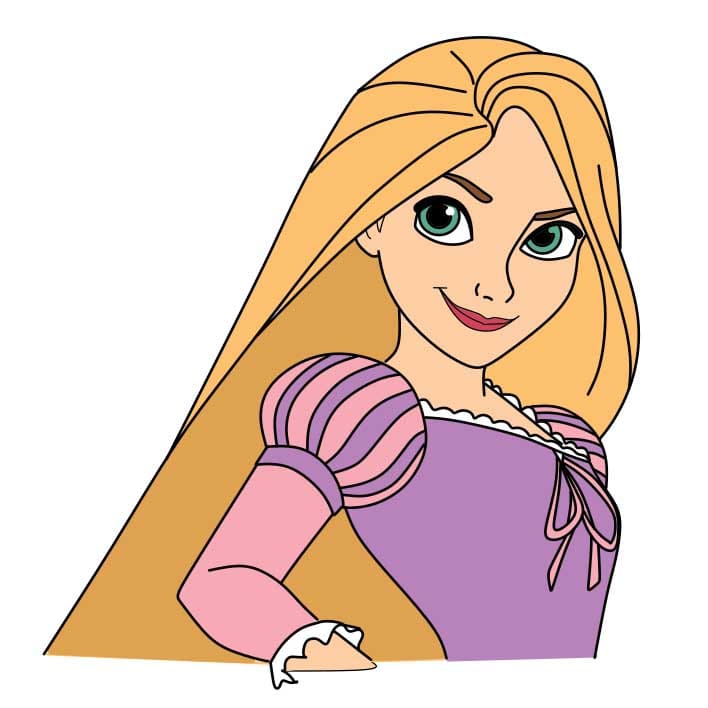 Como-desenhar-uma-princesa-com-cabelo-de-rattan-Passo-8-7