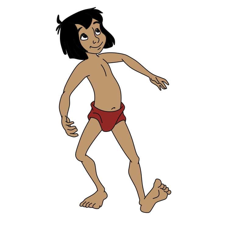 Como-desenhar-Mowgli-Passo-8-3