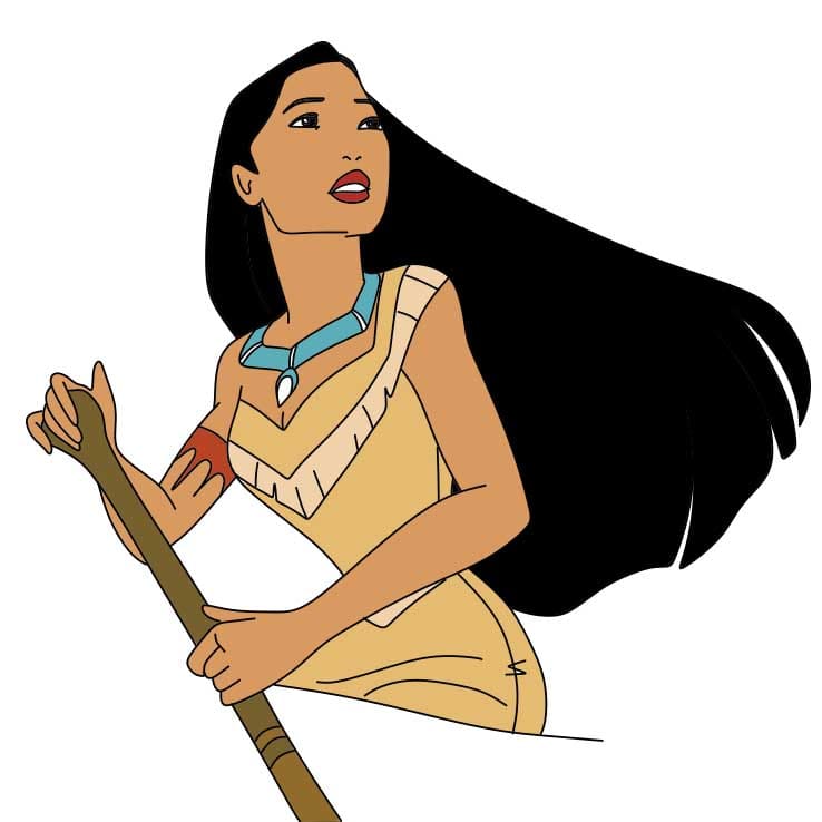 Como-desenhar-Pocahontas-Passo-9