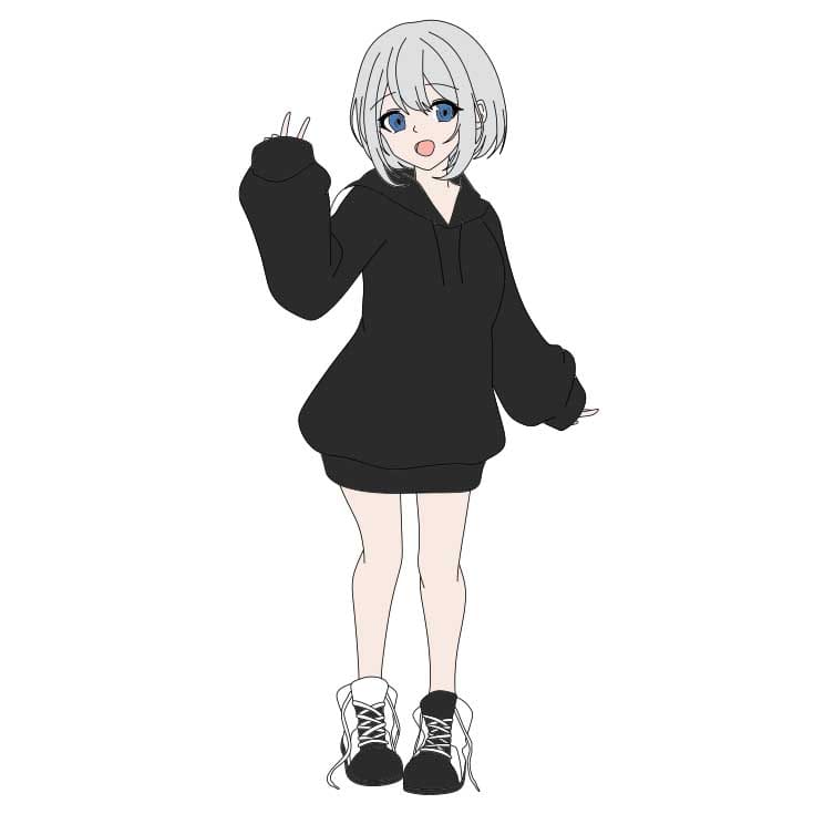 Como-desenhar-uma-garota-Anime-Passo-8