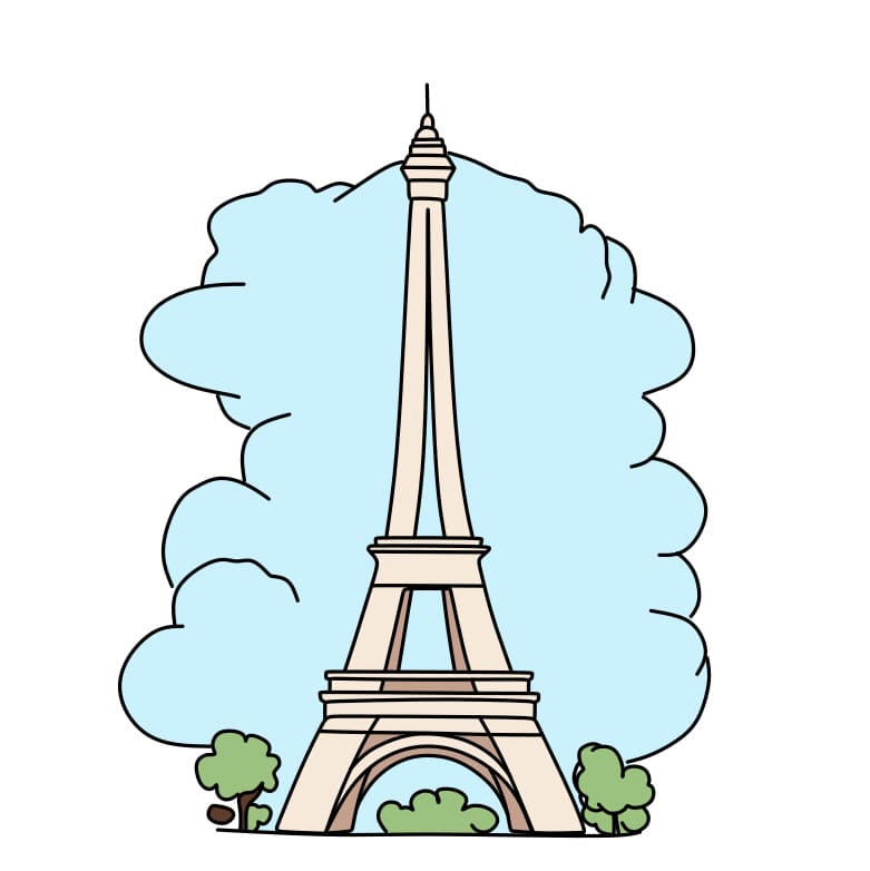 Como-Desenhar-a-Torre-Eiffel-–-Passo-9